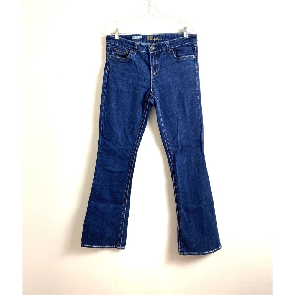 Kut from the Kloth Farrah Bootcut Jeans Women's 10 Blue Stretch Western Stitched